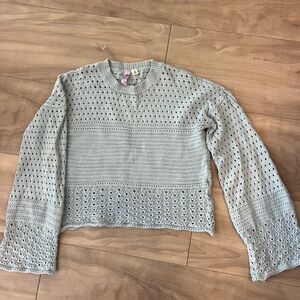 Alya Light Turquiose Patterned Sweater